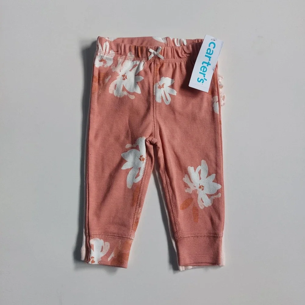 Carter's Pants Pink With Flowers & Ruffled 2 piece‎ 6 Months